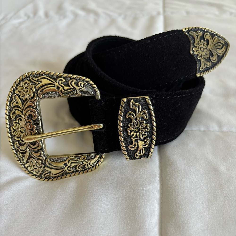 Free People Black Rock Western Belt